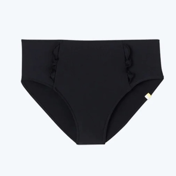 SUMMERSALT The Ruffle Oasis Black Bikini Bottom, Size 2 - Picture 6 of 7